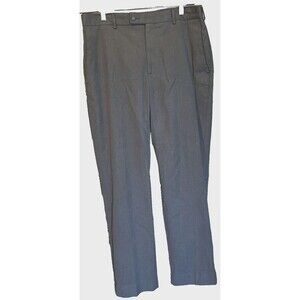 Perry Ellis Portfolio Women’s Gray Dress Pants 34x30 Flat Front Classic Trousers